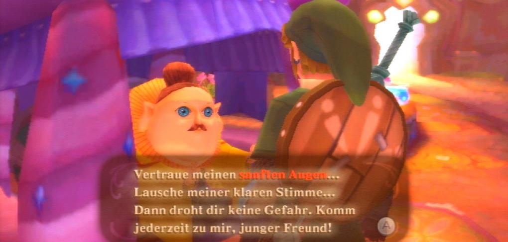 The Legend of Zelda: Skyward Sword für Wii im Test - Statt Sprachausgabe bekommt ihr auch im neuen Zelda jede Menge Text.