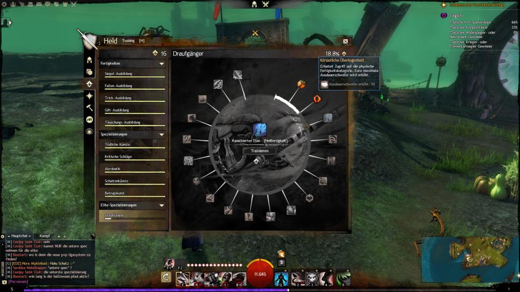 Einsteiger-Guide für Guild Wars 2: Viele Skills der neuen Elite-Spezialisierung konnten wir mit unserem Dieb nicht freischalten.