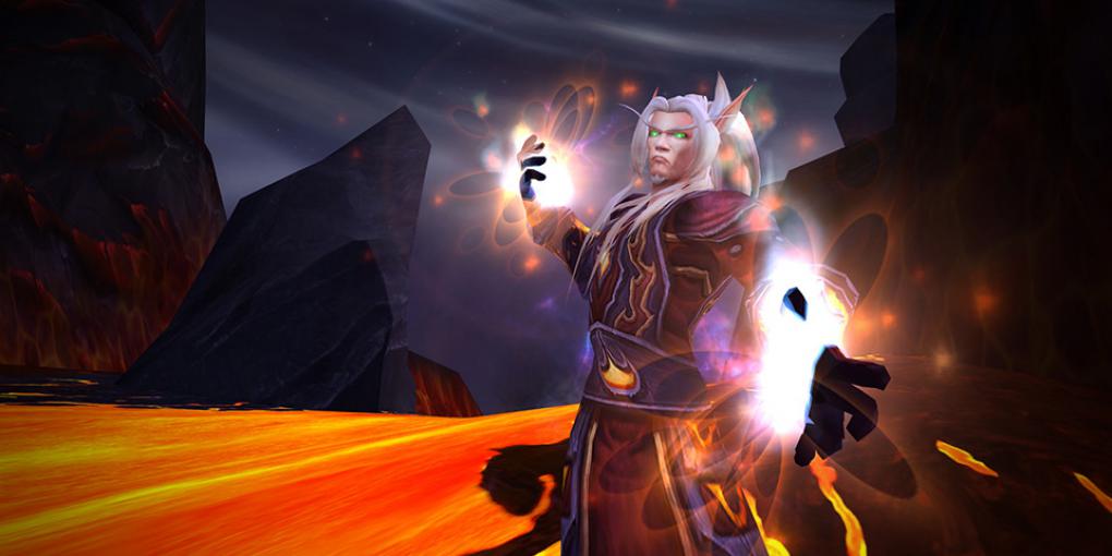 Der Feuer-Magier in World of Warcraft: Legion.