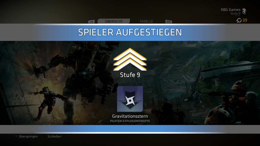 Steigt ihr in der Stufe auf, erhaltet ihr Belohnungen.