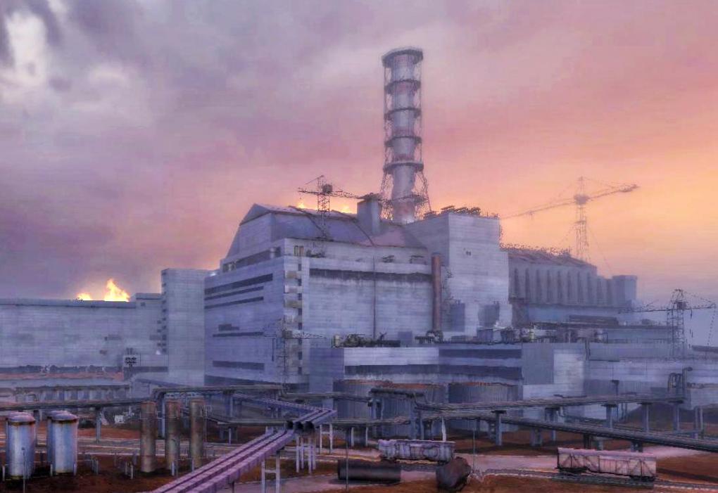 Die digitale Rekonstruktion des Kernkraftwerks Tschernobyl kommt ihrem Vorbild optisch tatsächlich recht nahe. Aber Eingänge und Grundriss haben nur wenig mit der Realität zu tun. Ganz abgesehen von dem, was sich im Reaktorraum findet.