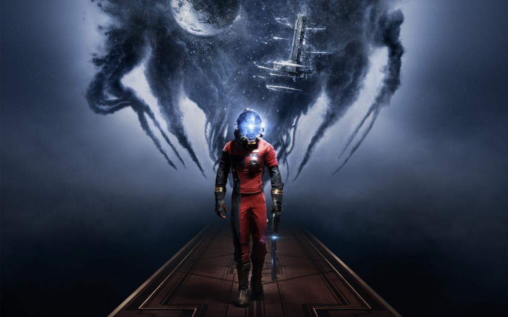 Die Hauptfigur im Cover-Artwork aus Prey (2017).