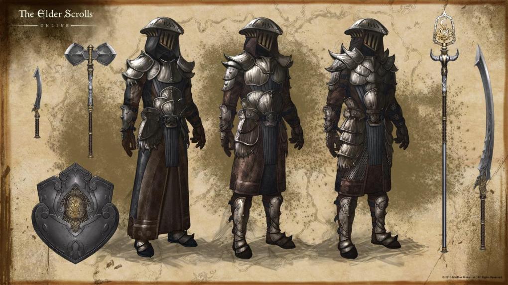 TESO: Morrowind - Hier seht ihr die Rüstungen der Wachen des Hauses Telvanni.