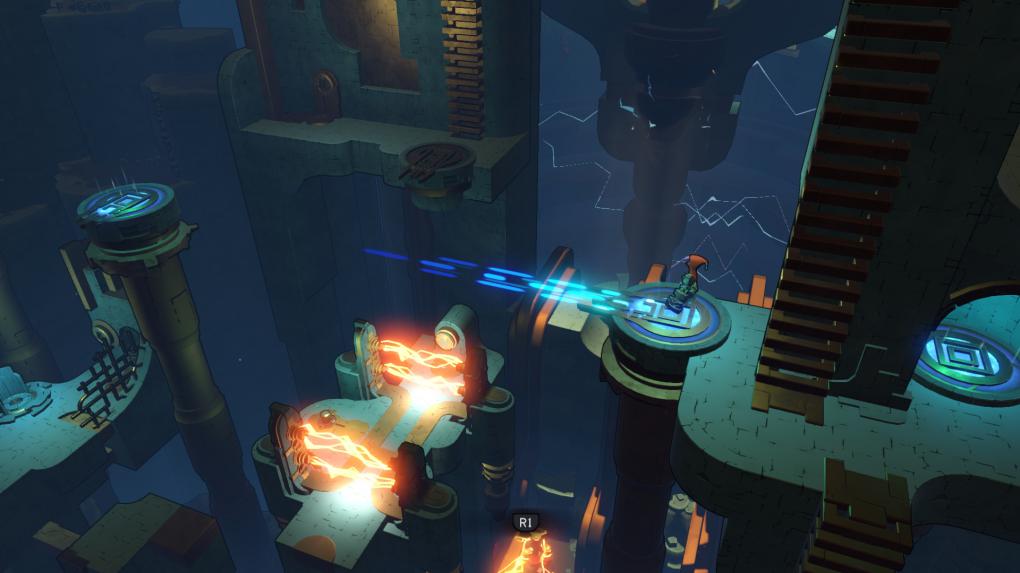Auch die unterirdischen Levels sind klug und motivierend gestaltet. Hier testen wir unsere neue Teleporter-Fähigkeit aus.
