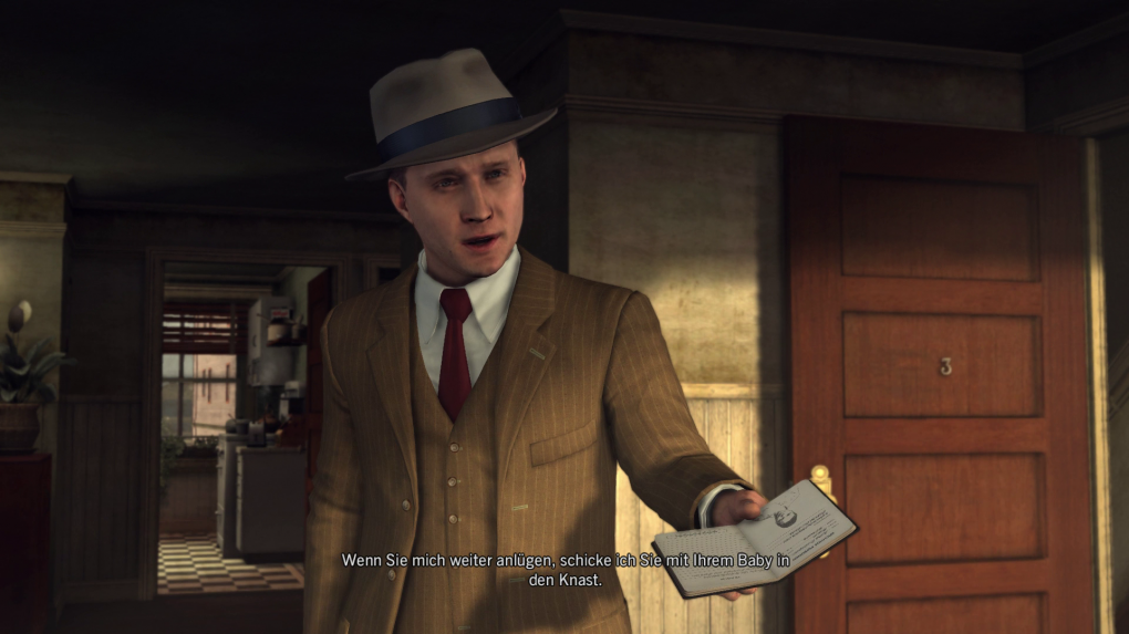 Wir spielen den Polizisten Cole Phelps, der sich bei seinen Vorgesetzten einschleimt und Zeugen sowie Verdächtige gerne bedroht.