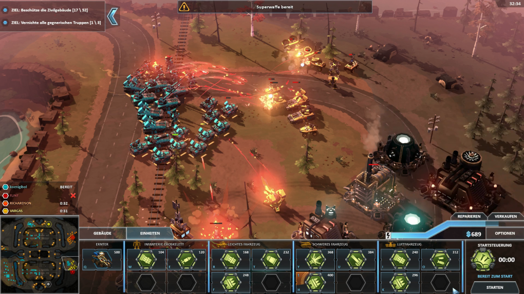 Masse statt Klasse: Bei den Gefechten kommt zwar ein Schere-Stein-Papier-Prinzip zum Einsatz, schlussendlich gewinnen aber die Armeen, die am größten sind.