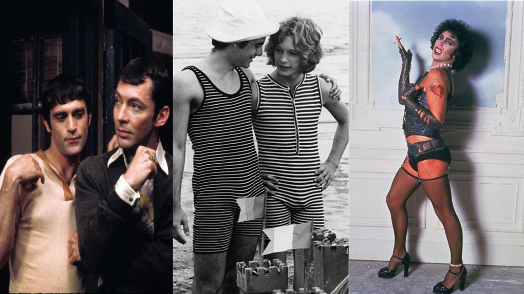 Zwei schwule Tänzer aus 'Die Harten und die Zarten' (1970) / Gustav von Aschenbach und Jüngling Tadzio in 'Tod in Venedig' (1971) / Dr. Frank N. Further in 'The Rocky Horror Picture Show' (1975)
