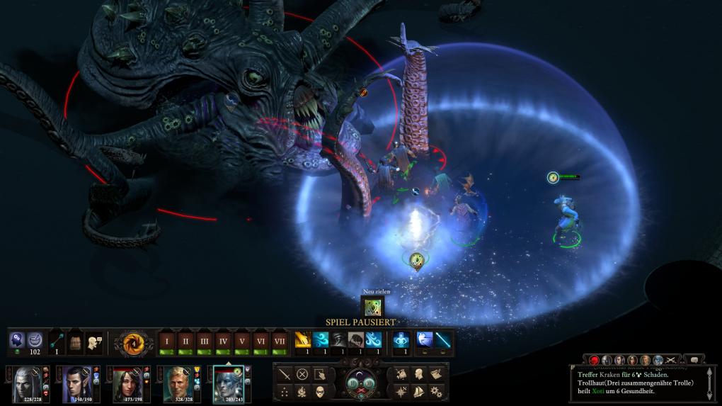 <strong>Pillars of Eternity 2: Deadfire </strong>im Test - Die (auf den höheren Schwierigkeitsgraden) knackigen Bosskämpfe haben uns viel Spaß gemacht, auch die hübschen Effekte können sich sehen lassen.
