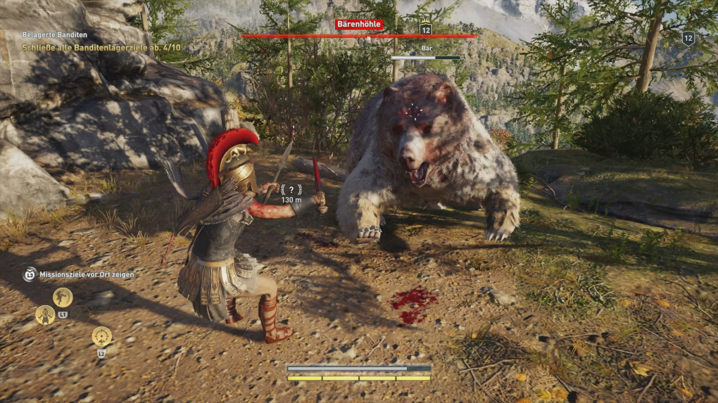 In der Spielwelt kämpfen wir nicht nur gegen Soldaten, sondern ebenso gegen viele Wildtiere wie Bären, Wölfe oder gar Löwen.