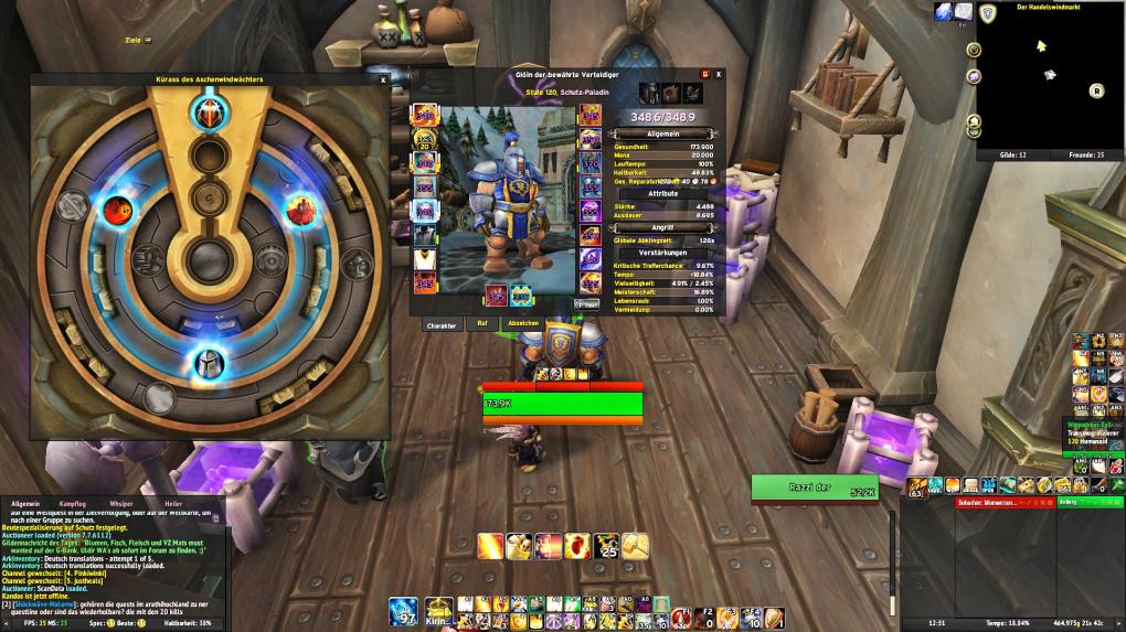 Das Interface der Azerit-Traits eines Azeritrüstungsteils in WoW: Battle for Azeroth.