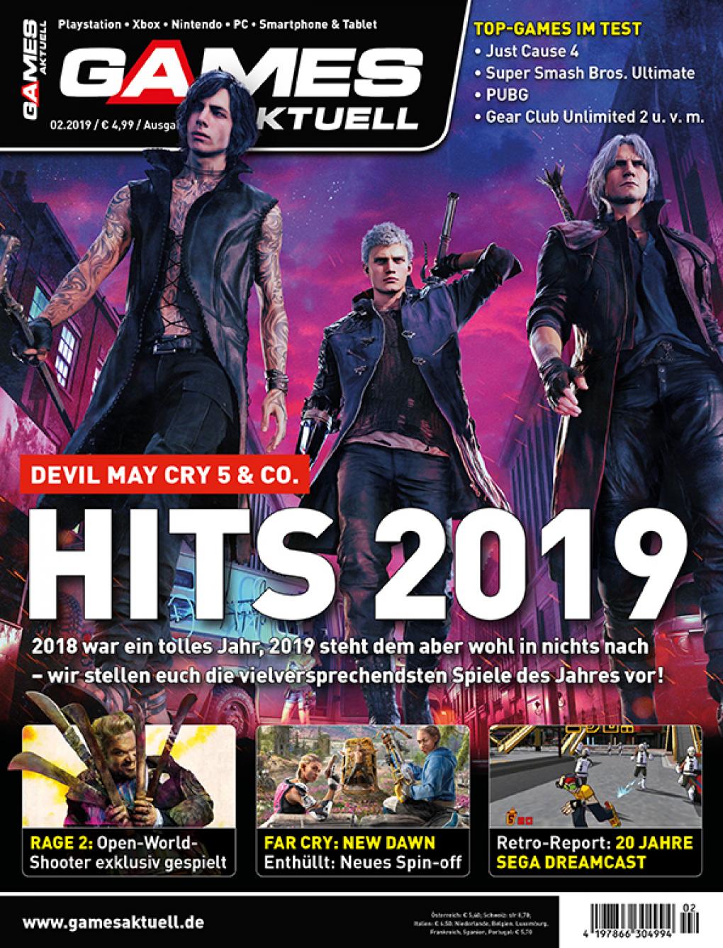 Games Aktuell 02/2019: Jetzt als Digitalausgabe und gedruckt am Kiosk erhältlich