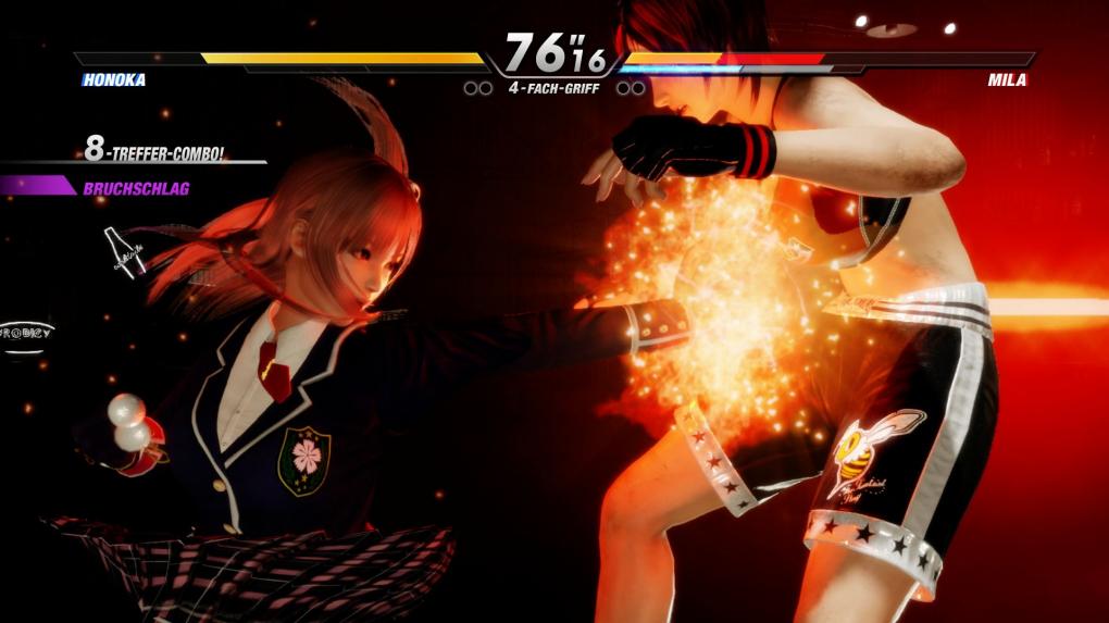 Bruchschläge sind besonders in Szene gesetzt: Der Hintergrund wird schwarz und die Kämpfer bauen eine Art Energie auf, die etwas an Street Fighter erinnert.