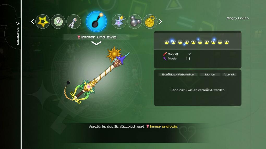 Kingdom Hearts 3 Schlüsselschwerter: Immer und ewig
