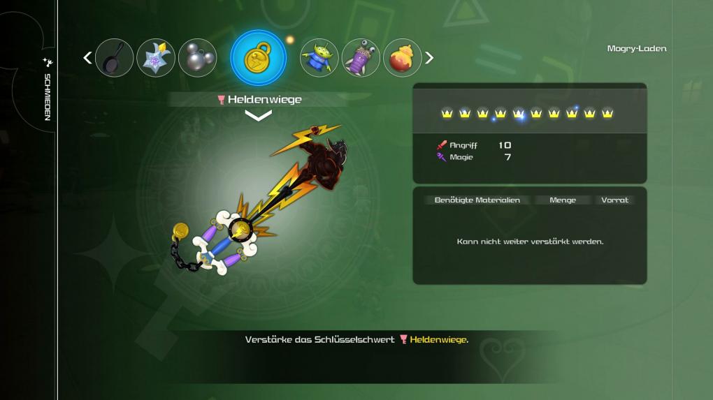 Kingdom Hearts 3 Schlüsselschwerter: Heldenwiege