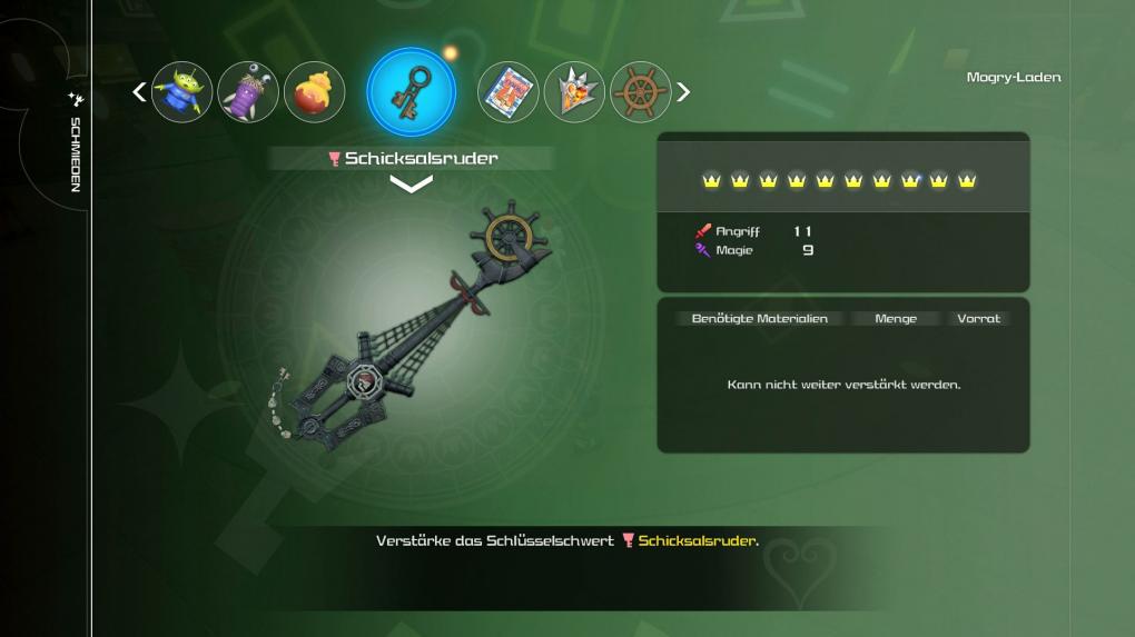 Kingdom Hearts 3 Schlüsselschwerter: Schicksalsruder