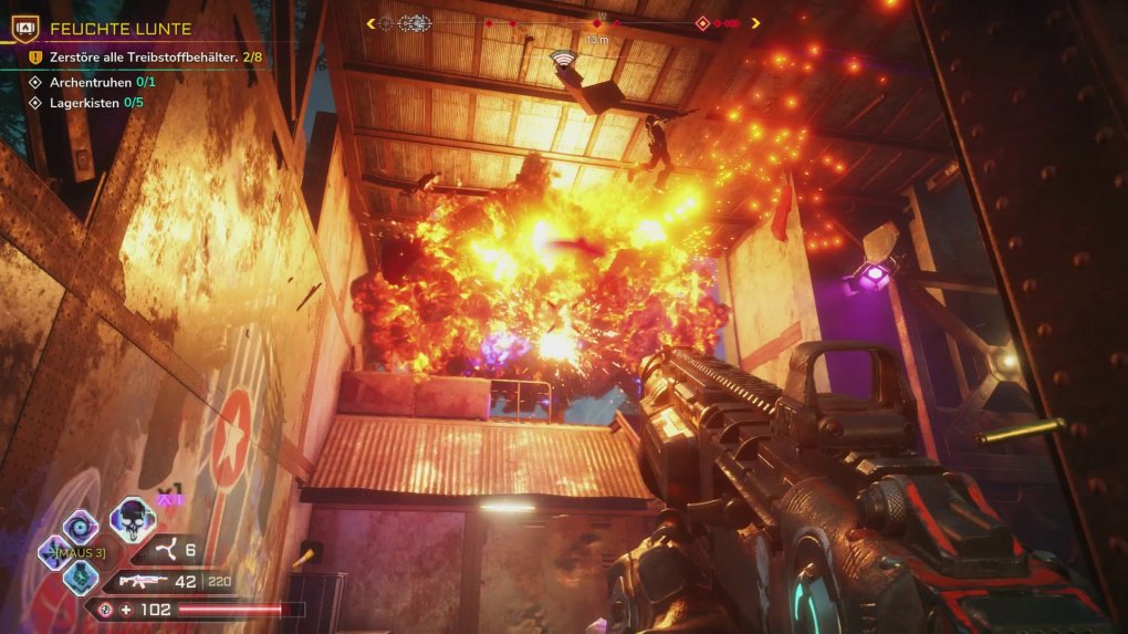 Das fetzt! Man merkt, dass id Software bei den Shooter-Kämpfen beratend mit an Bord war.