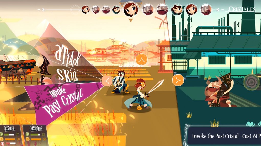 Gameplay-Szenen aus dem Indie-RPG Cris Tales