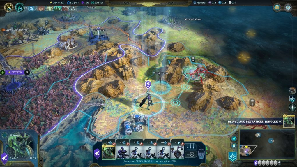 Ähnlich wie in Civilization oder Heroes erkundet ihr die Zufallskarte, entdeckt Ressourcen, Technologien, Ruinen, neutrale Völker und vieles mehr.&nbsp;