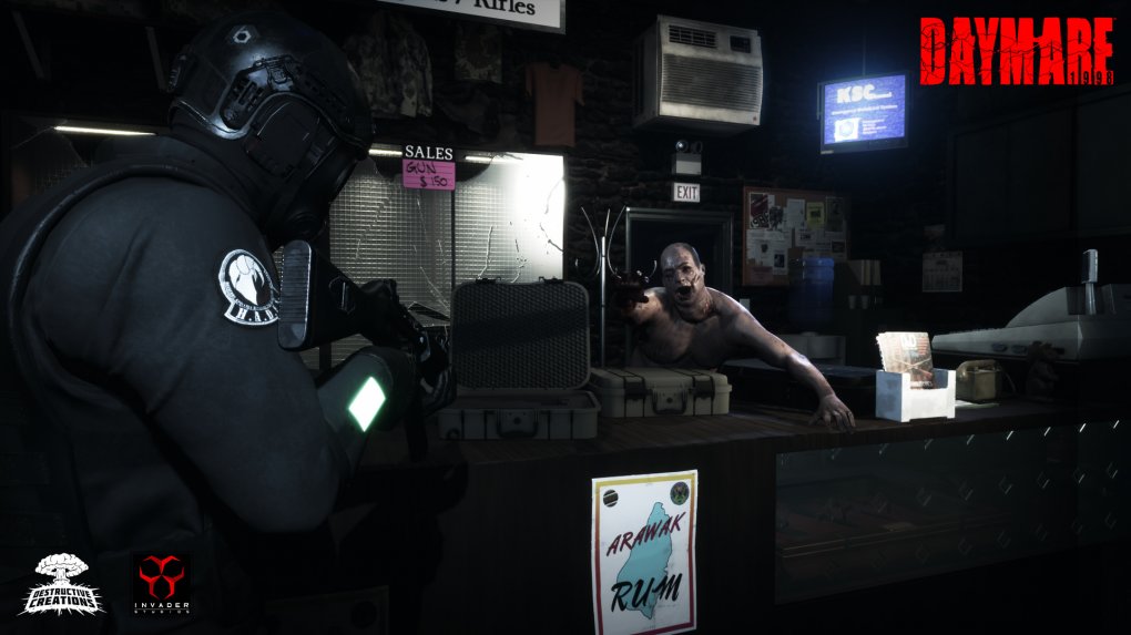 Erinnert ein wenig an den Shop am Anfang von Resident Evil 2, in dem der Besitzer Opfer einer Zombiemeute wird.&nbsp;