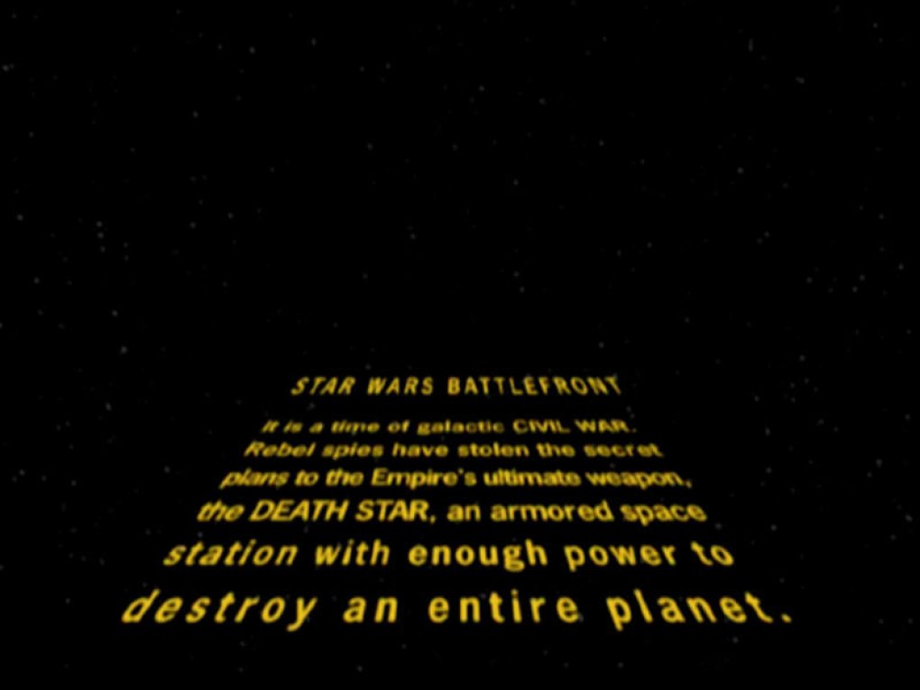 Kein Star-Wars-Spiel ohne den dazu passenden Kult-Vorspann! Battlefront benötigte die bekannte Lizenz, um sich von der Online-Shooter-Konkurrenz abzusetzen.&nbsp;