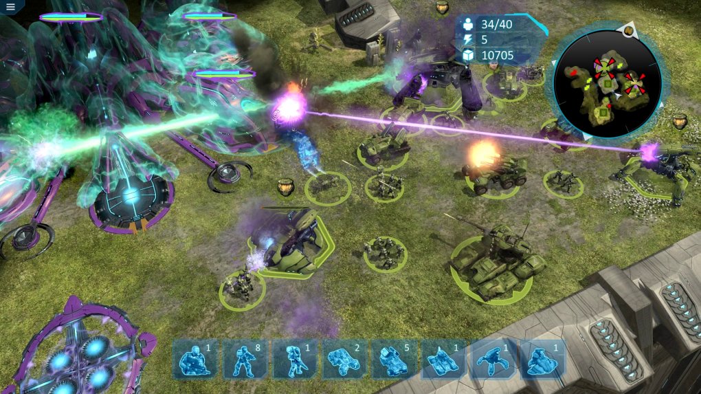 Halo als Echtzeitstrategiespiel: Diese Idee wurde 2009 mit dem Xbox-Titel Halo Wars wieder aufgegriffen. Unser Bild zeigt die Halo Wars: Definitive Edition für den PC, die 2016 nachgereicht wurde. <br> &nbsp;