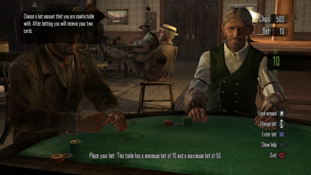 Im Saloon konnten wir pokern und unser wohlverdientes Geld auf den Kopf hauen. Nicht selten kam es im Verlauf der Spiele auch zu Streitigkeiten zwischen den Beteiligten. <br> &nbsp;
