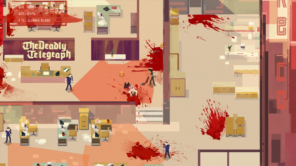 Tatorte säubern, Mordwaffen verstecken, Leichen entsorgen und dabei nicht ins Kreuzfeuer der Polizei geraten: In Serial Cleaner von Draw Digital wird der Spieler zum Gehilfen zur 70er-Jahre-Mafia.