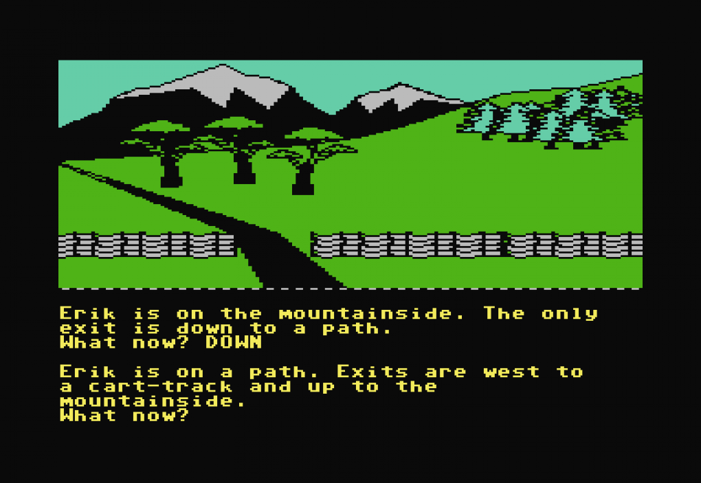 Das Text-Adventure The Saga of Eric The Viking ist eines der frühen Spiele, die die Wikinger-Thematik aufgriffen. Wie in Text-Abenteuern üblich, stellte euch das Programm einfache Fragen, deren Antworten euch durch die Geschichte führten. <br> &nbsp;
