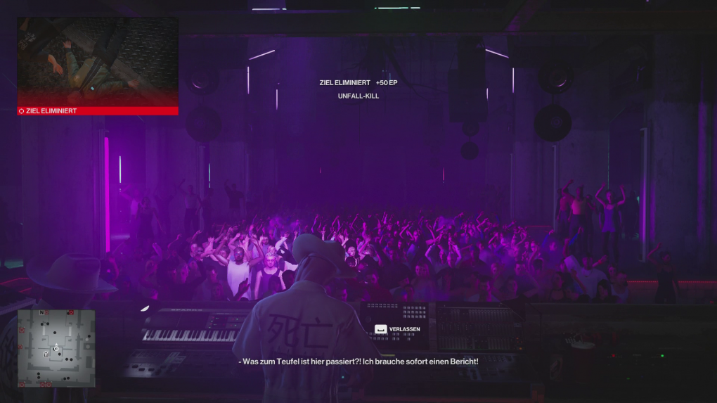 Auf Techno-Partys geht es immer rund. Agent 47 bringt die Stimmung als DJ zum Überkochen.