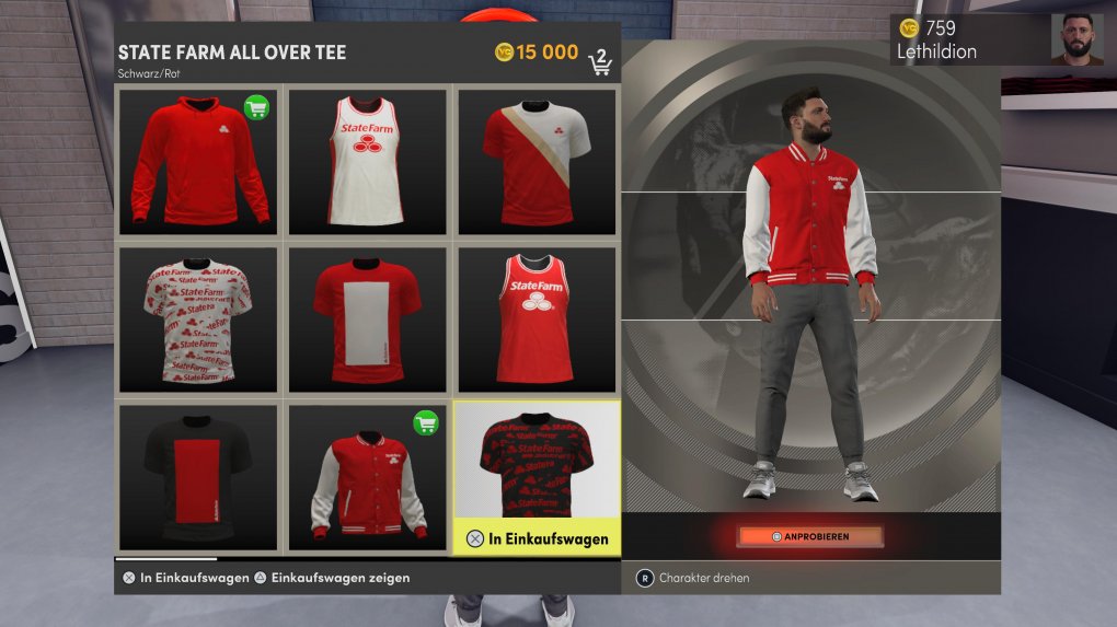 NBA 2K22: Baller, die was auf sich halten, stecken VC nicht nur in Werte, sondern auch in coole Klamotten.