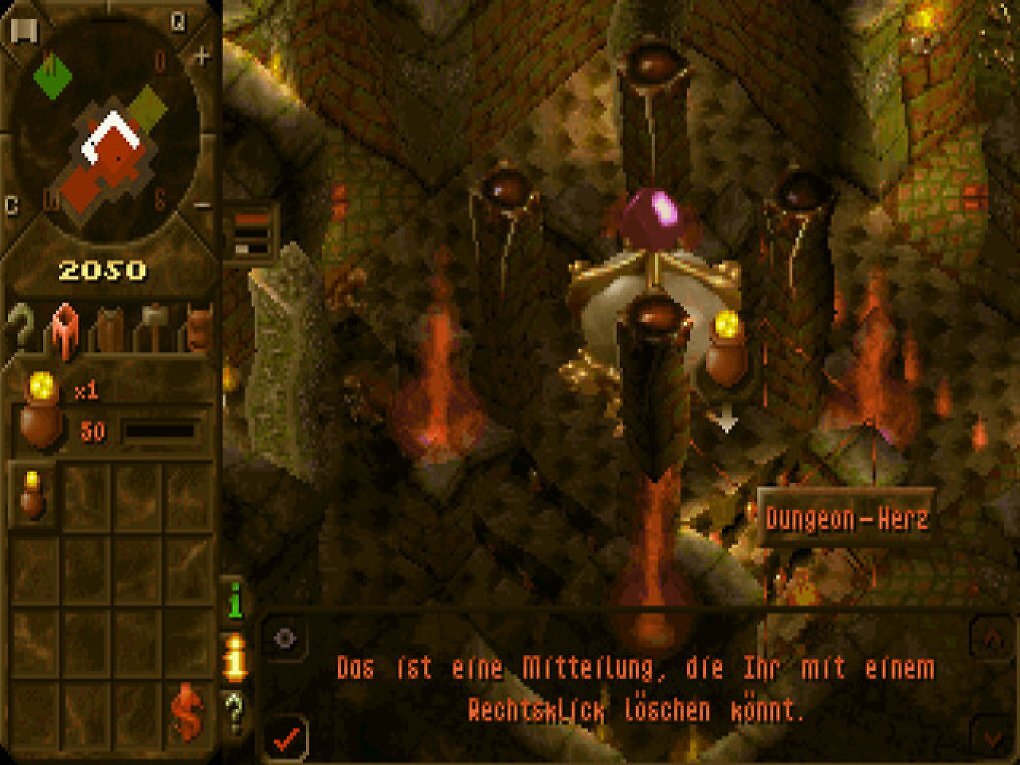 Das Dungeon-Herz ist das Zentrum eures Kerkers. Wird es zerstört, ist der Level gescheitert.