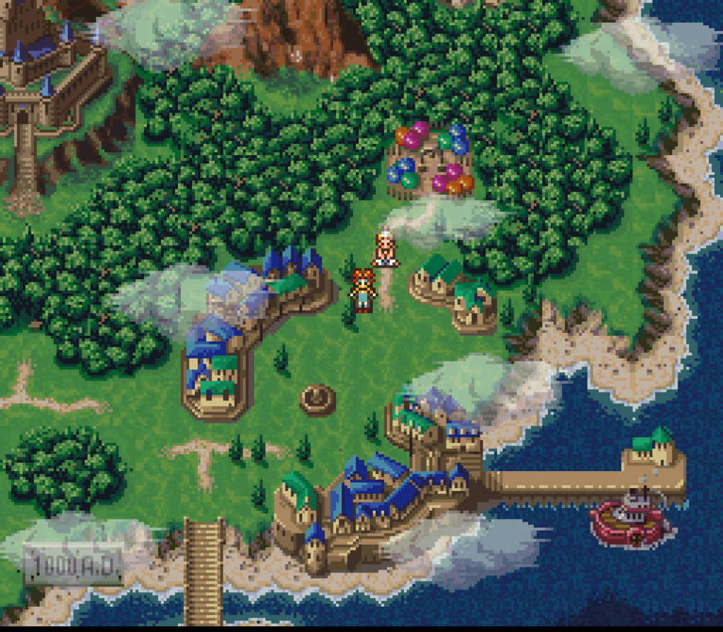Der Zeitreise-Plot im famos hübschen Chrono Trigger ist so konzipiert, dass man ab einem gewissen Punkt frei zwischen den Zeiten wechseln kann.