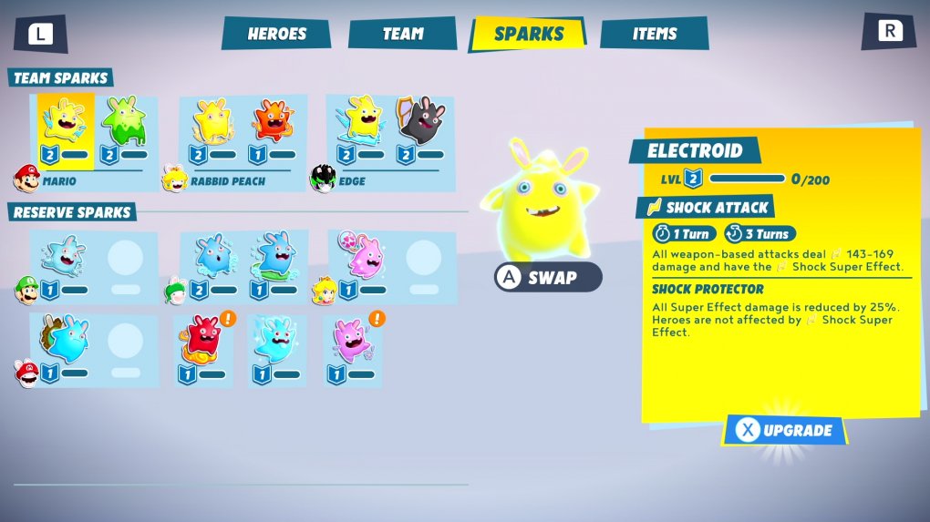 Die Sparks erfüllen nicht nur ihre titelgebende Hauptrolle in dem Spiel, sondern sind auch in den Kämpfen eine große Unterstützung.