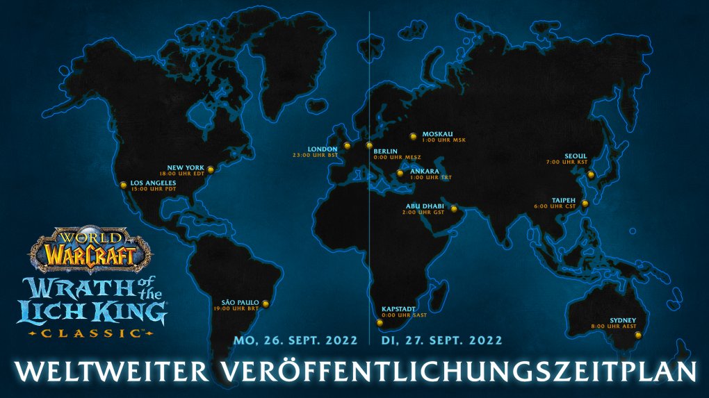 Die globale Startzeit für World of Warcraft: Wrath of the Lich King steht fest. (2)