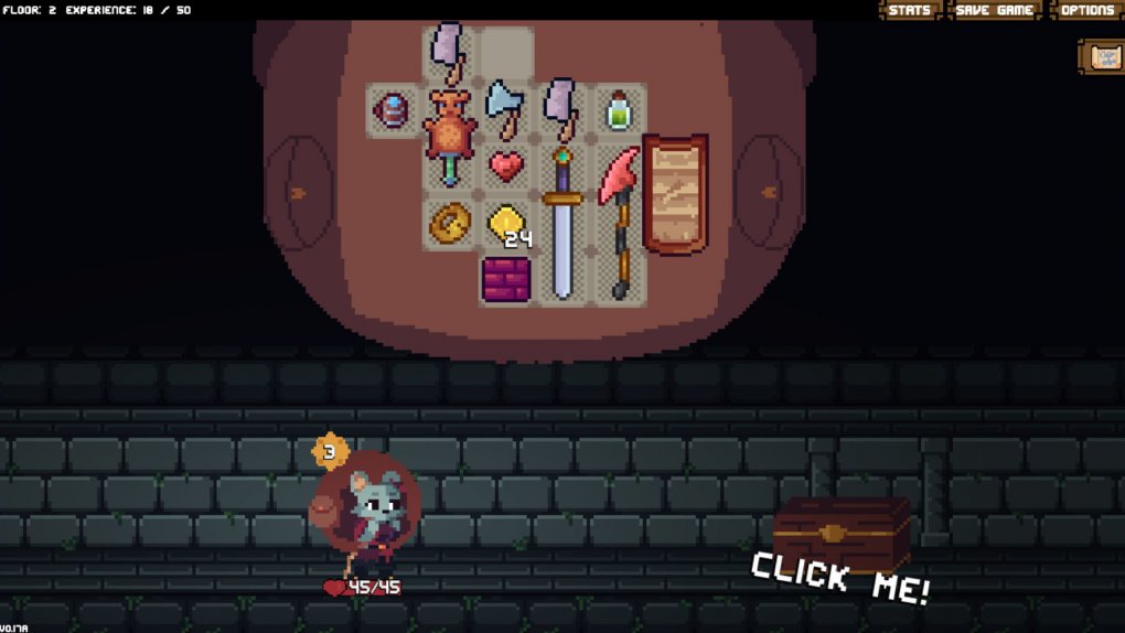 Backpack Hero koppelt seine Aktionsmöglichkeiten an Aspekte wie Kraft und Mana. Eure Ausrüstung bastelt ihr dagegen auf dem begrenzten Raum eures Rucksacks zusammen