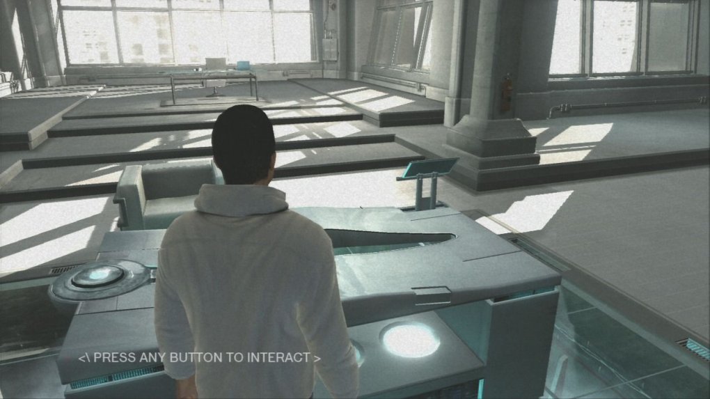 Desmond Miles beäugt zum ersten Mal den Animus. Die Rahmenhandlung spielte in jedem Assassin’s Creed eine Rolle, wurde aber teils in Third- und teils in First-Person-Passagen umgesetzt.&nbsp;