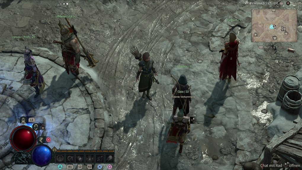 Spieler sammeln sich in Kyovashad.