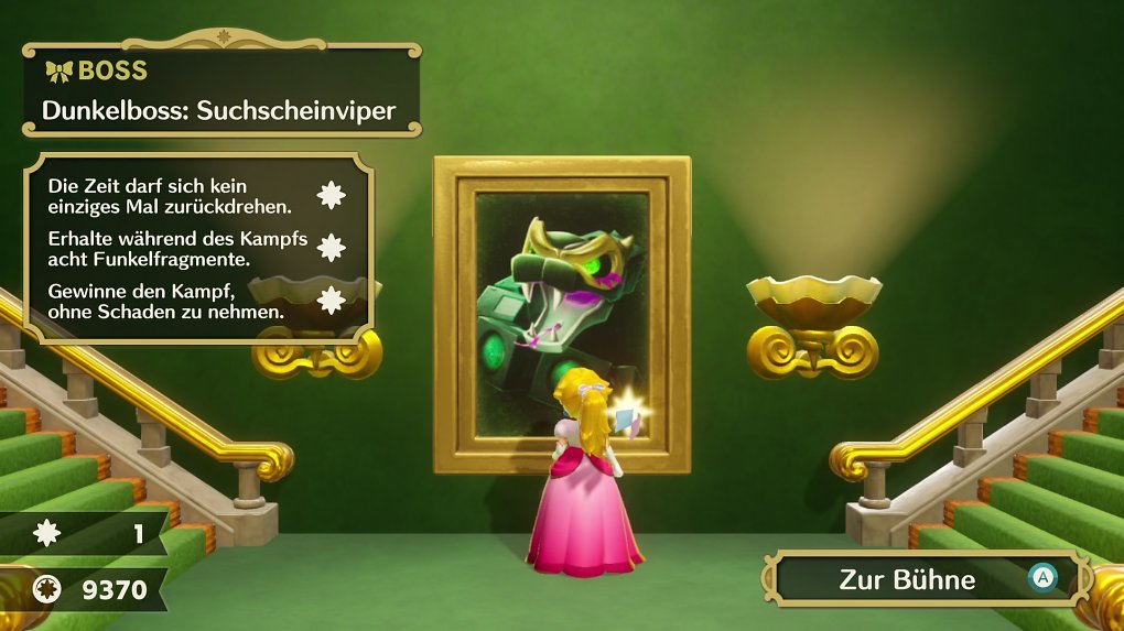 Peach steht vor dem Portrait der Suchscheinviper