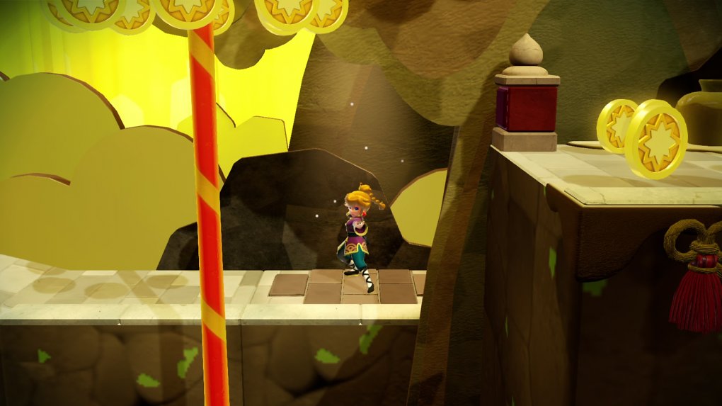 Kung-Fu-Peach posiert an einer funkelnden Stelle