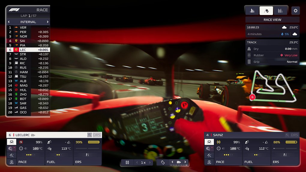 Die Visor Cam im Helm von Charles Leclerc im Einsatz