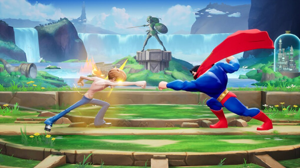 Shaggy und Superman lassen ihre Fäuste aufeinanderprallen.