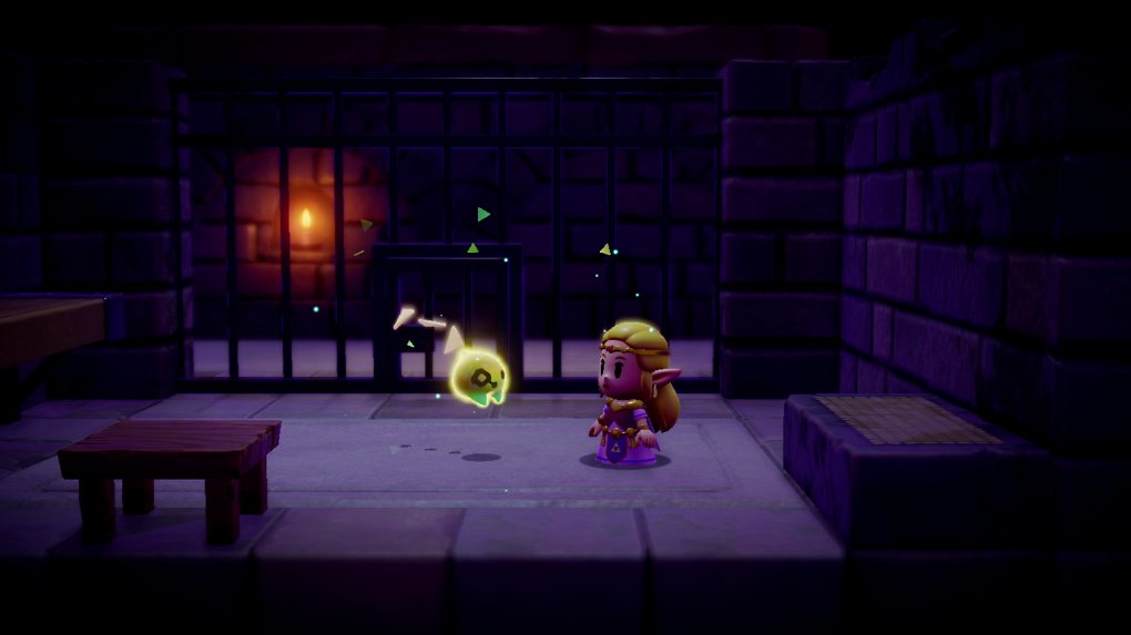 Zelda begegnet der Fee Tri im Kerker.