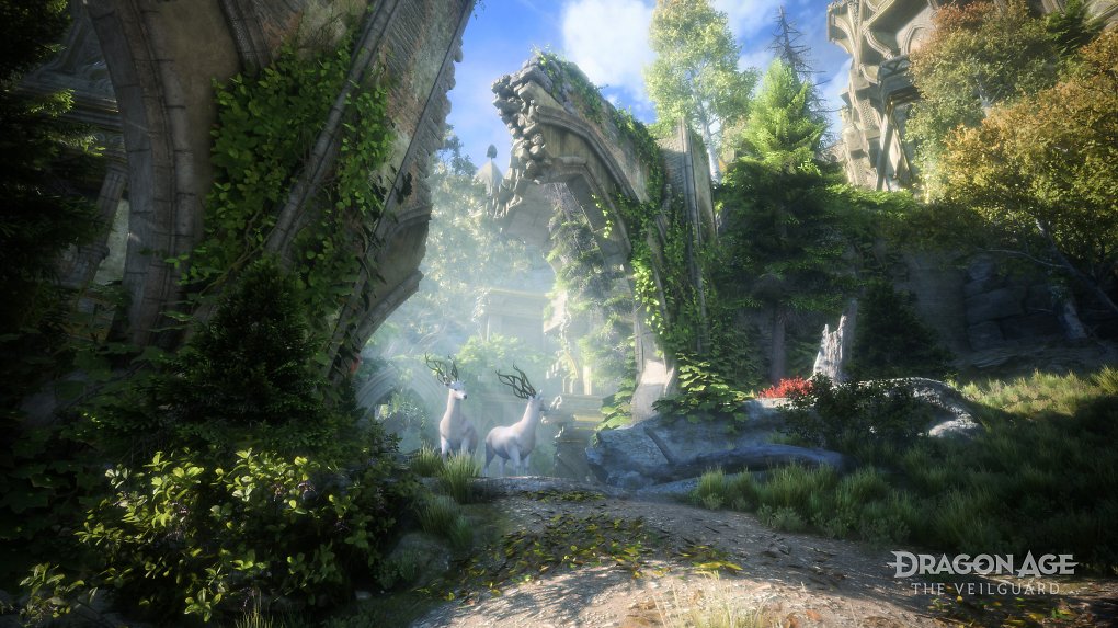 Überwachsene Ruine im Arlathan Forrest