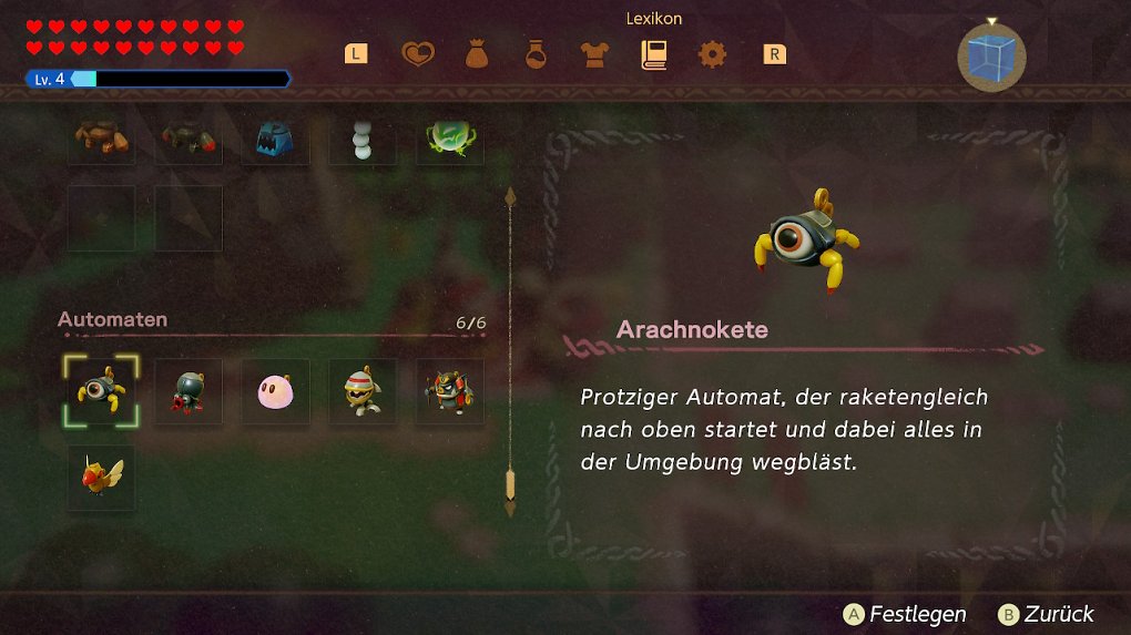 die Arachnokete im Inventar.