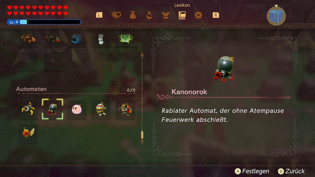 der Kanonorok im Inventar.