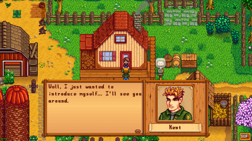 Pixelige schrift in Stardew Valley