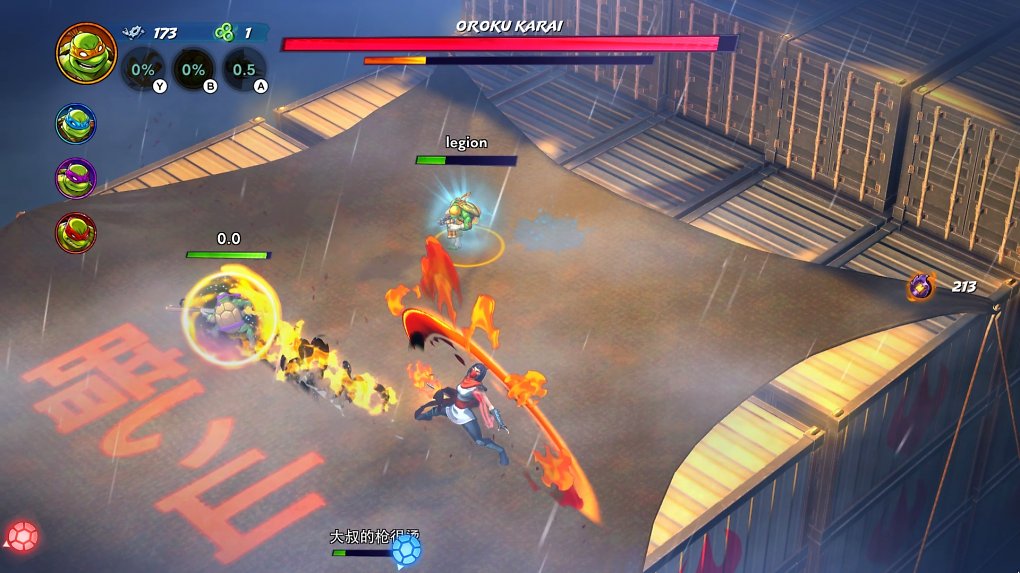 Splintered Fate spielt sich ein bisschen wie Hades, nur mit vier Turtles und Koop-Modus.