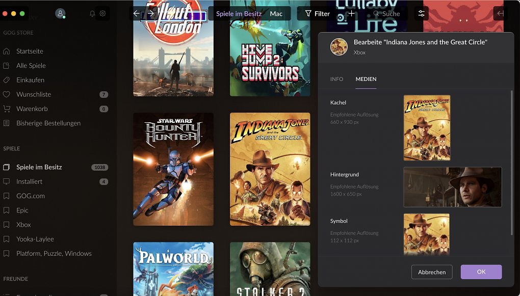 gog galaxy grafiken bearbeiten