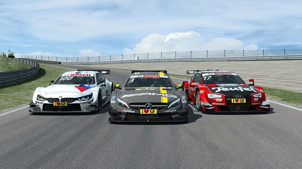 Drei DTM-Fahrzeuge aus Raceroom