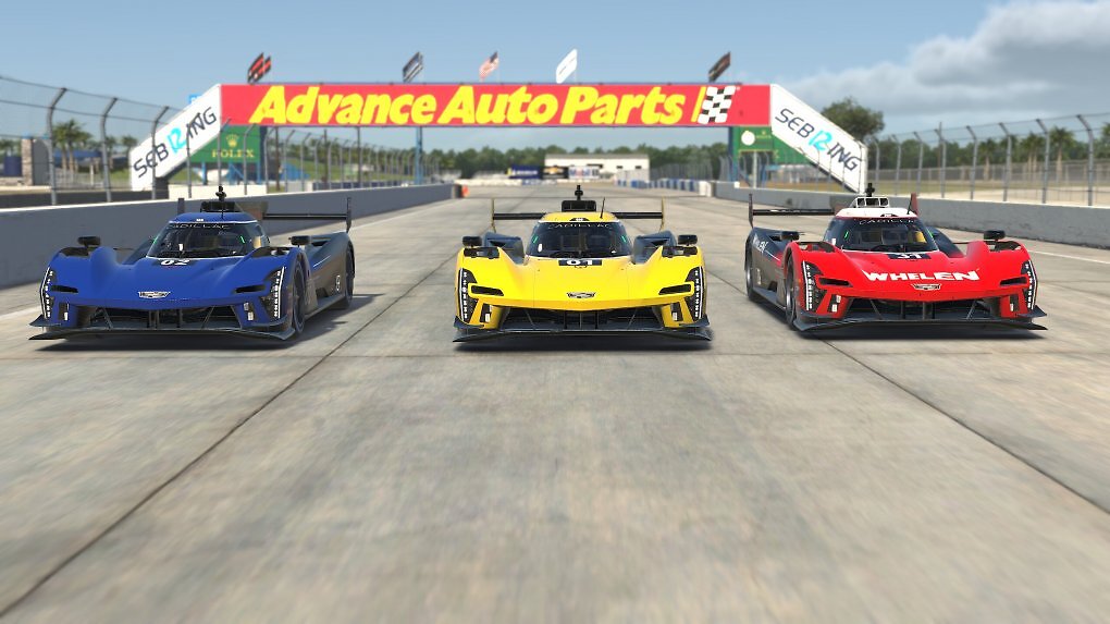 Drei Cadillac-Hypercars in iRacing